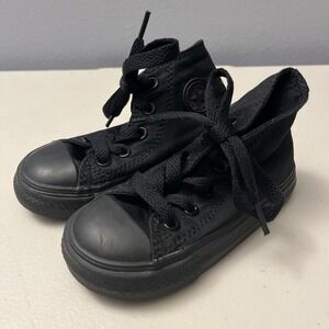 Converse All Star Shoes Toddler Size 6 Black High Top Sneakers